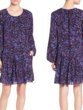 Rebecca Taylor 100% Silk Floral Dress  Sz 2